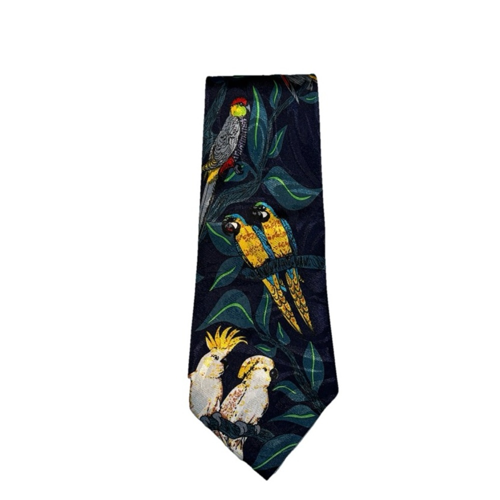 Steven Harris Vintage Colorful Parrot Print Tie, Gently used.